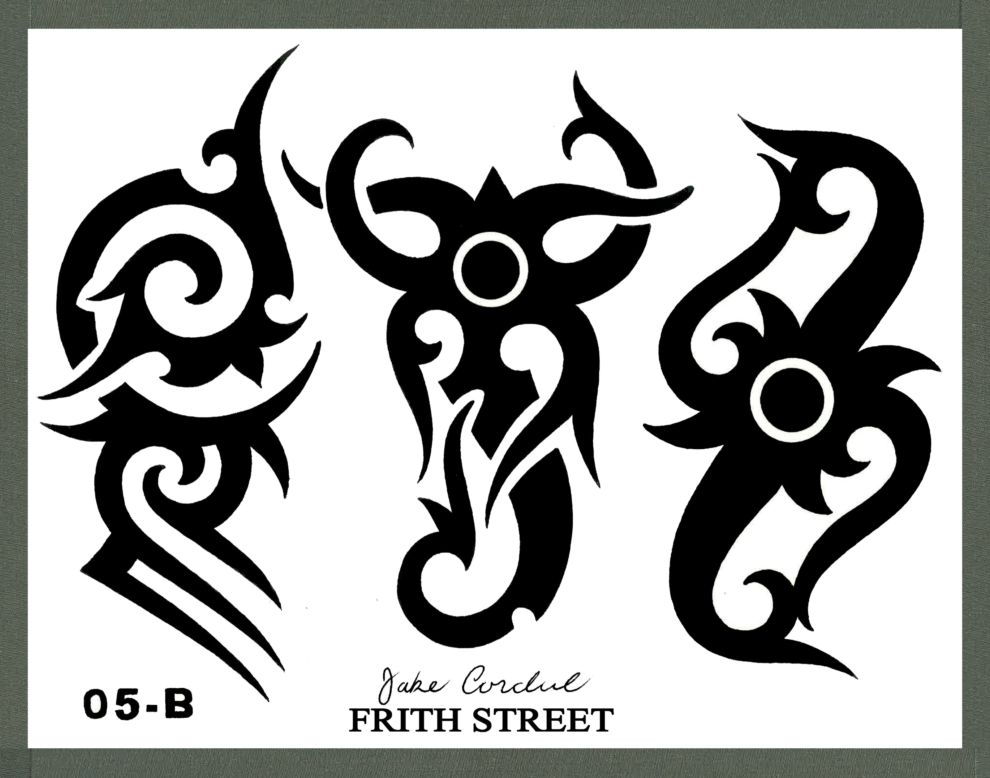 Blackwork borneo Iban 90s tribal flash sheet 