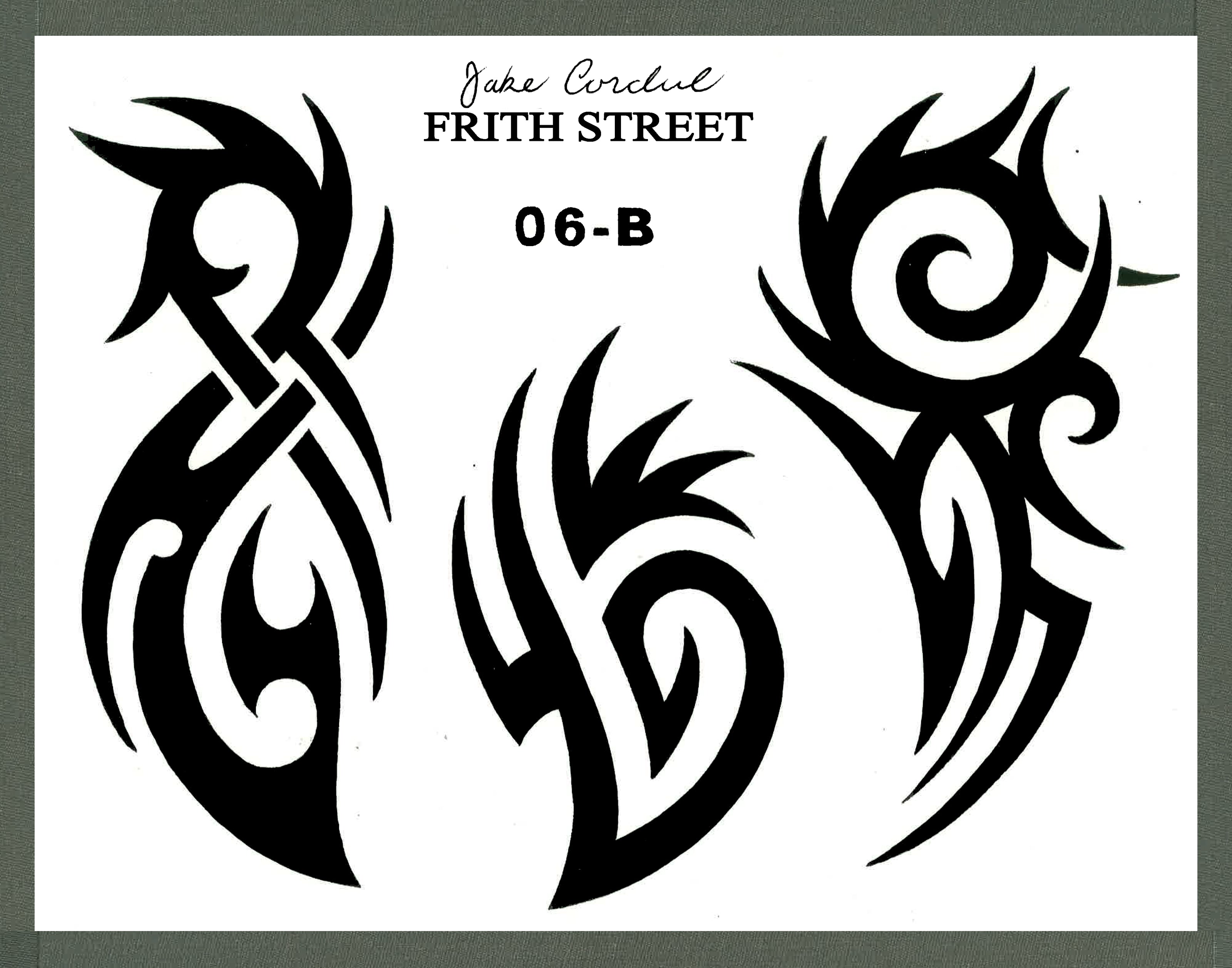 Blackwork borneo Iban 90s tribal flash sheet 