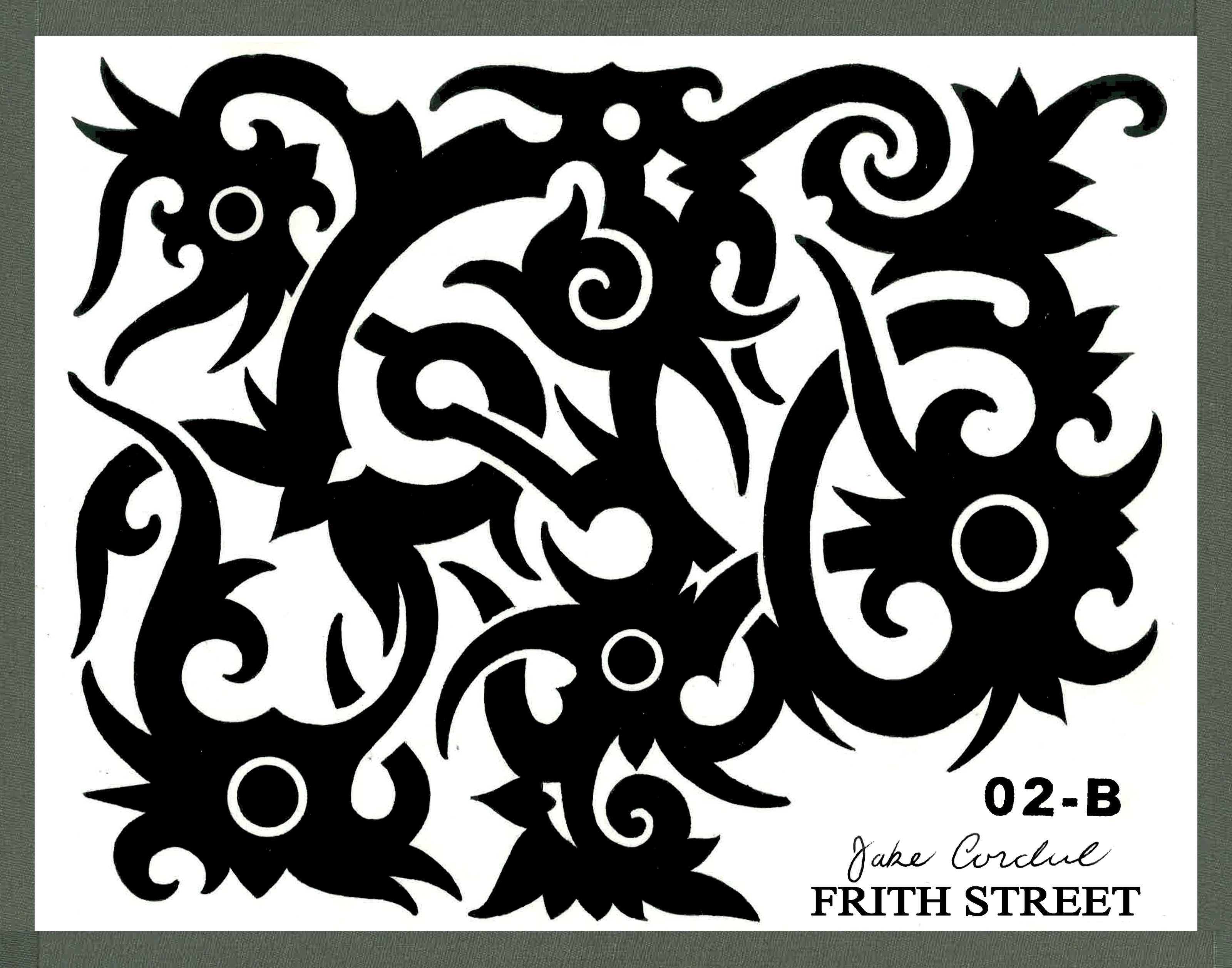 Blackwork borneo Iban 90s tribal flash sheet 