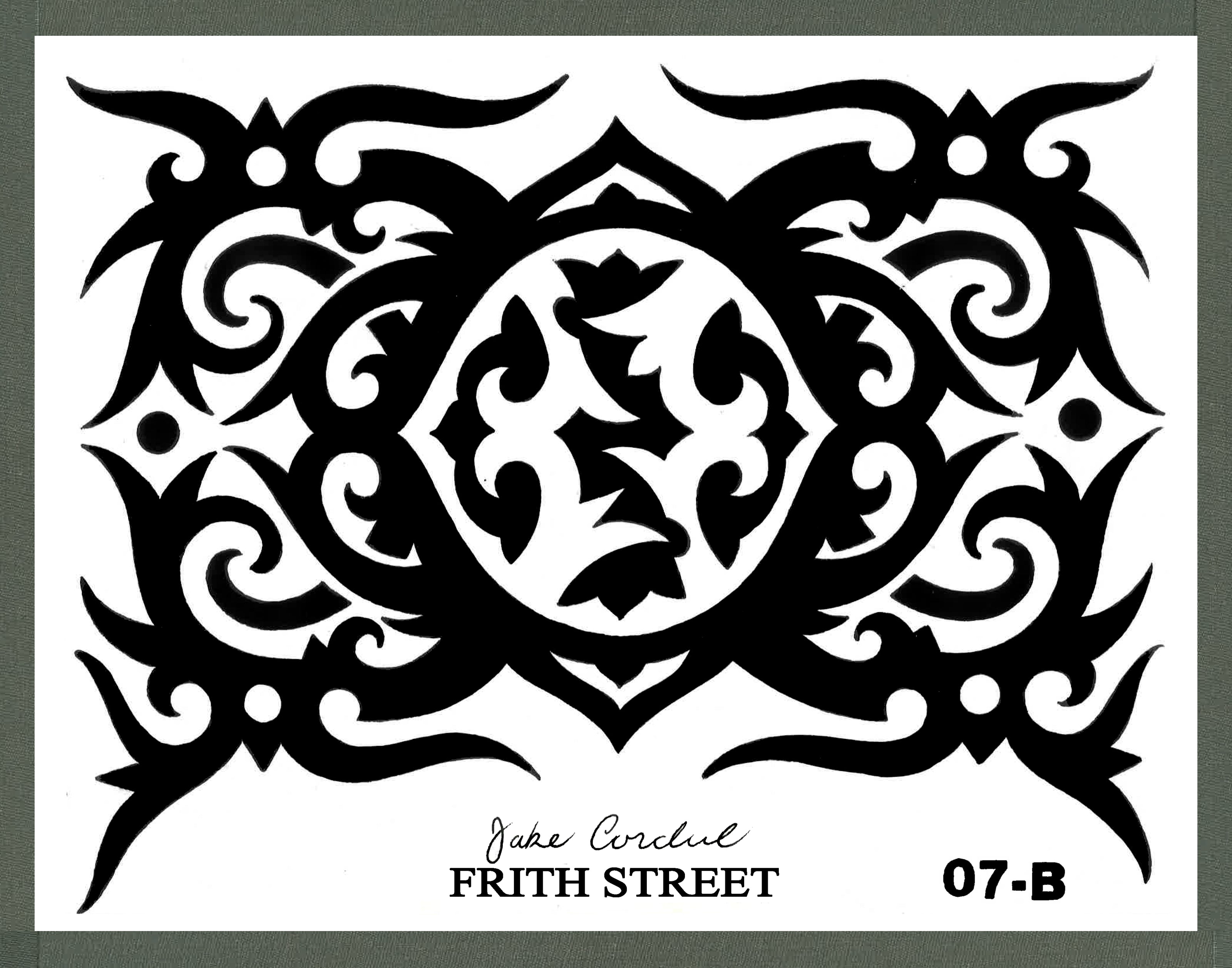 Blackwork borneo Iban 90s tribal flash sheet 